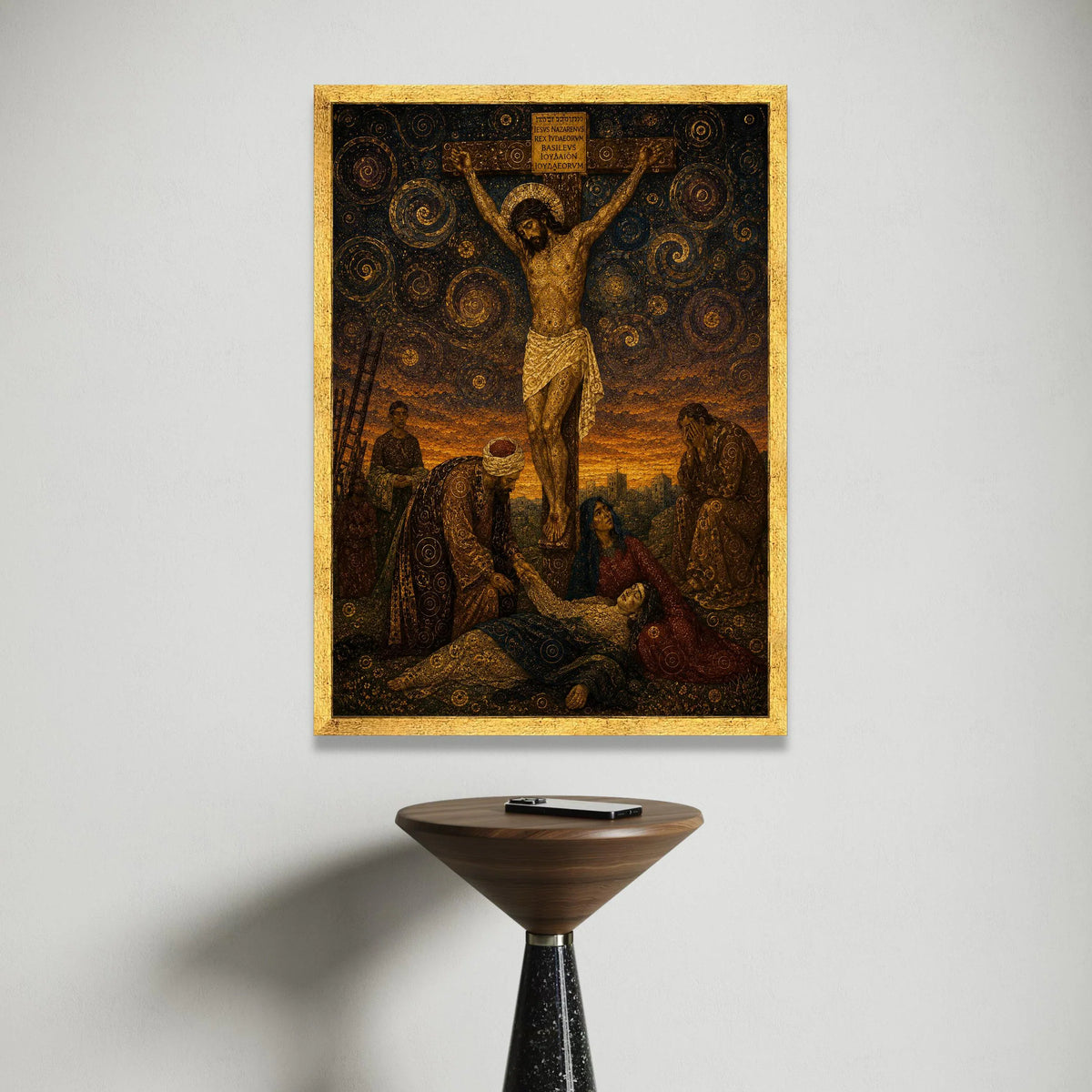 Crucifixion of Jesus Canvas Wall Art, Religious Christian Canvas, Spiritual Savior Painting, Biblical Scene Canvas, Holy Canvas Print Art