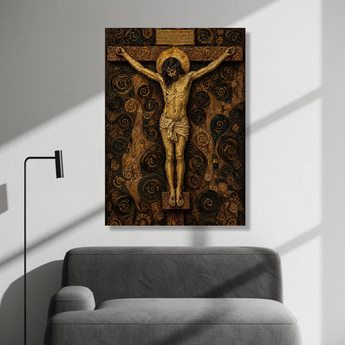 Jesus on Cross Canvas, Religious Wall Art, Christian Crucifixion Canvas, Sacred Spiritual Decor, Symbolic Religious Artwork Canvas Print Art