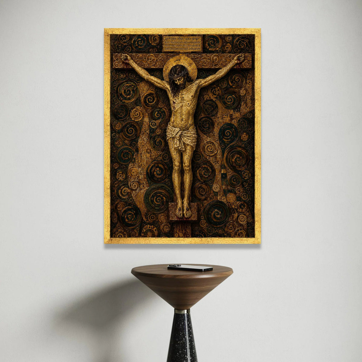 Jesus on Cross Canvas, Religious Wall Art, Christian Crucifixion Canvas, Sacred Spiritual Decor, Symbolic Religious Artwork Canvas Print Art