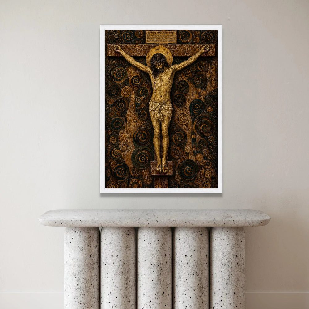 Jesus on Cross Canvas, Religious Wall Art, Christian Crucifixion Canvas, Sacred Spiritual Decor, Symbolic Religious Artwork Canvas Print Art