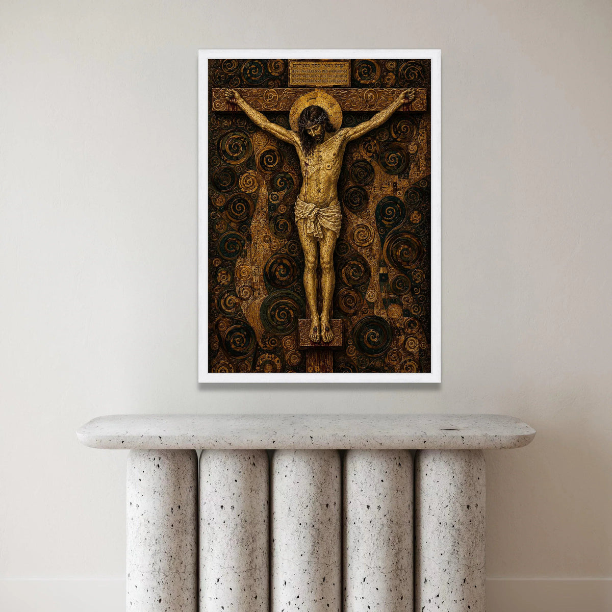 Jesus on Cross Canvas, Religious Wall Art, Christian Crucifixion Canvas, Sacred Spiritual Decor, Symbolic Religious Artwork Canvas Print Art