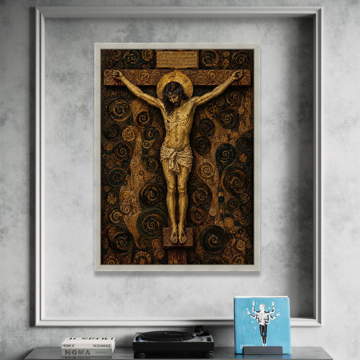 Jesus on Cross Canvas, Religious Wall Art, Christian Crucifixion Canvas, Sacred Spiritual Decor, Symbolic Religious Artwork Canvas Print Art