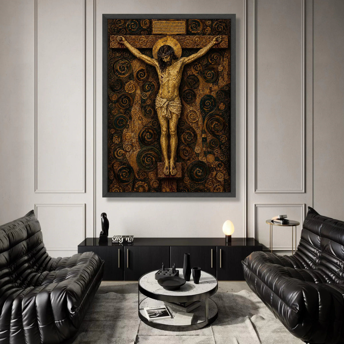 Jesus on Cross Canvas, Religious Wall Art, Christian Crucifixion Canvas, Sacred Spiritual Decor, Symbolic Religious Artwork Canvas Print Art