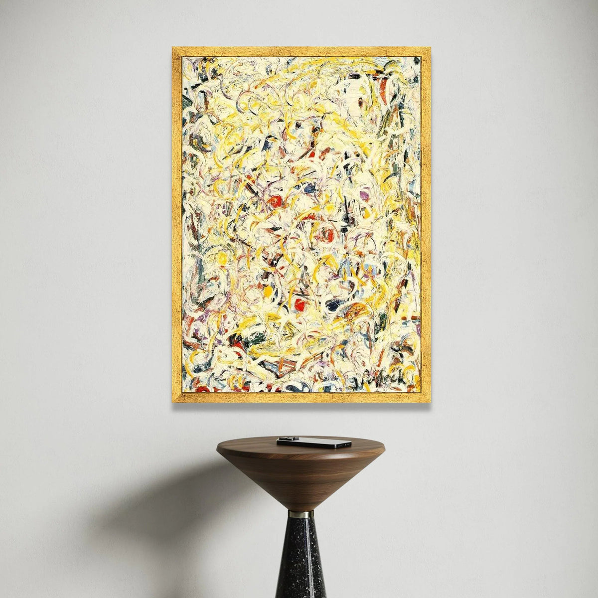 Abstract Expressionist Canvas Wall Art, Jackson Pollock Style Drip Painting, Energetic Modern Art Decor, Colorful Home Wall Canvas Print Art