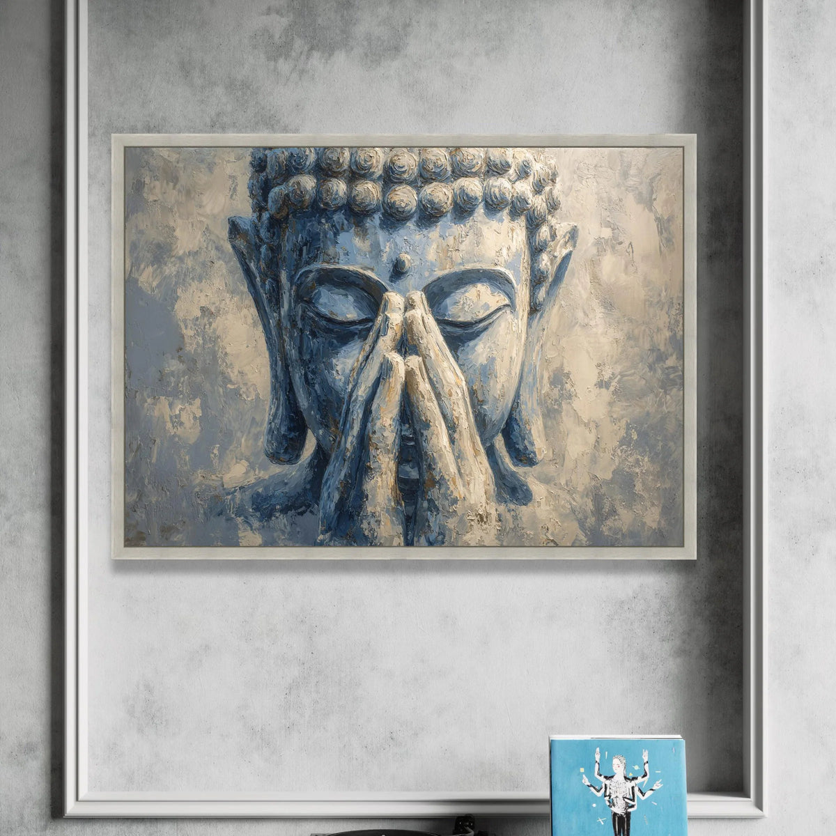 Tranquil Buddha Face Canvas, Meditation Wall Art, Zen Home Decoration, Spiritual Canvas Print, Peaceful Buddha Artwork Canvas Print Art