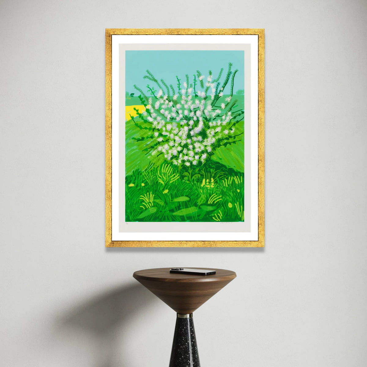 Vibrant Spring Blooms Canvas, Green Meadow Floral Wall Art, White Flower Garden Canvas, Nature Landscape Decoration, Bright Canvas Print Art