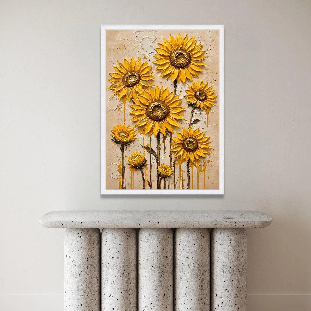 Bright Sunflower Bloom Canvas Wall Art, Yellow Floral Canvas, Modern Botanical Design, Nature Flower Canvas, Home Garden Canvas Print Art