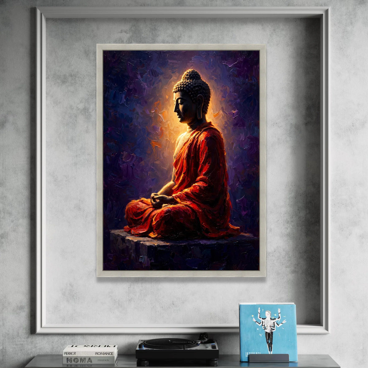 Serene Buddha Meditation Canvas, Spiritual Wall Art, Zen Home Decoration, Calm Peaceful Canvas, Mindfulness Artwork, Ready Canvas Print Art