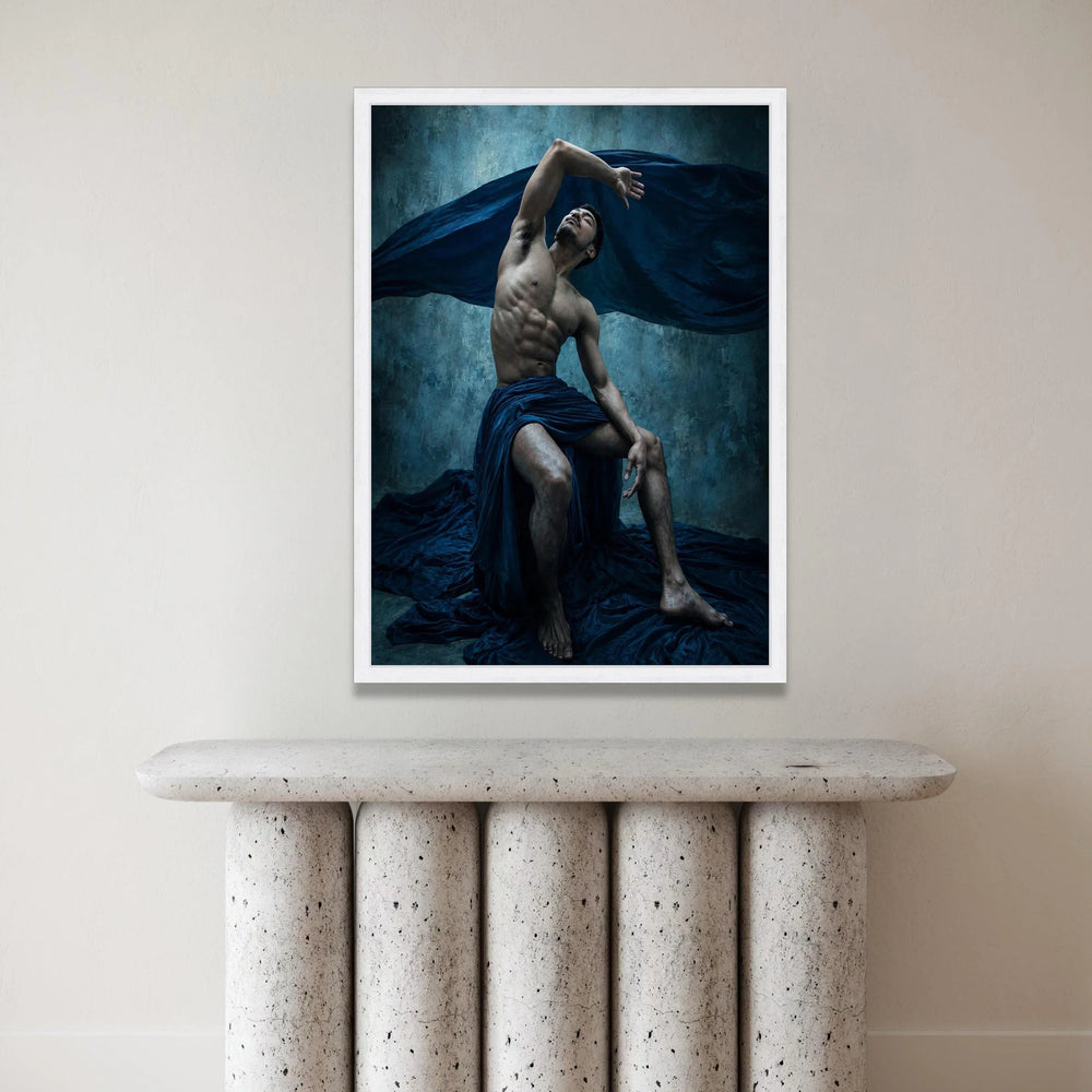 Dynamic Male Dance Pose Canvas, Contemporary Art Print, Abstract Movement Wall Art, Modern Figure Study, Dramatic Home Canvas Print Art