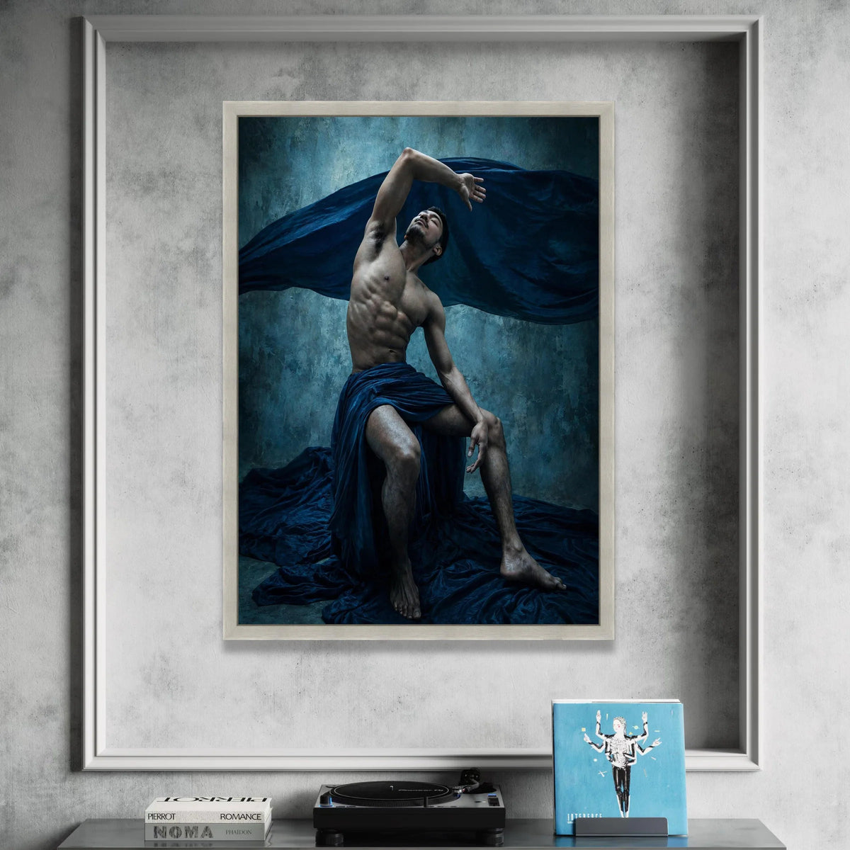 Dynamic Male Dance Pose Canvas, Contemporary Art Print, Abstract Movement Wall Art, Modern Figure Study, Dramatic Home Canvas Print Art