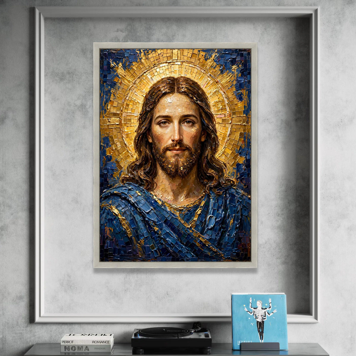 Radiant Christ Portrait Canvas, Spiritual Wall Art, Religious Icon Canvas, Sacred Home Decoration, Inspirational Canvas Art Canvas Print Art