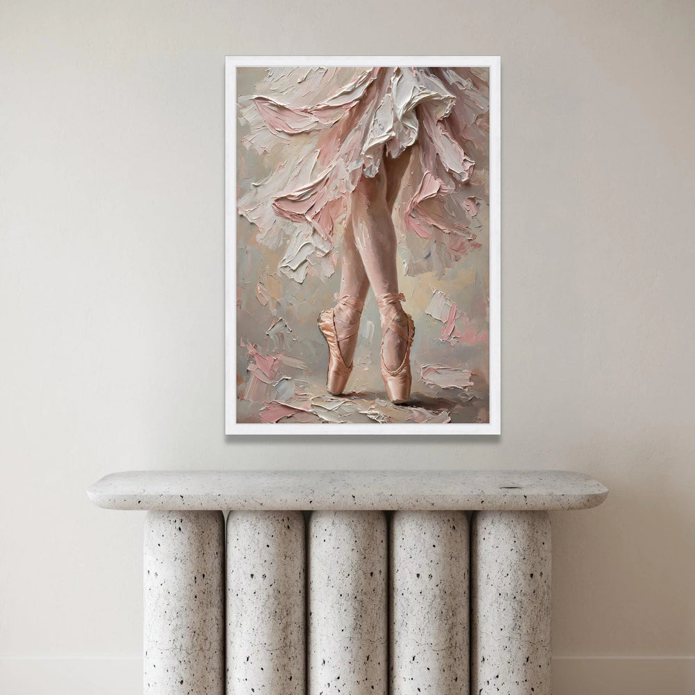 Graceful Ballet Dancer Legs Canvas, Pink Tutu Dance Art, Ballet Pointe Shoes Wall Art, Contemporary Dance Canvas, Elegant Canvas Print Art