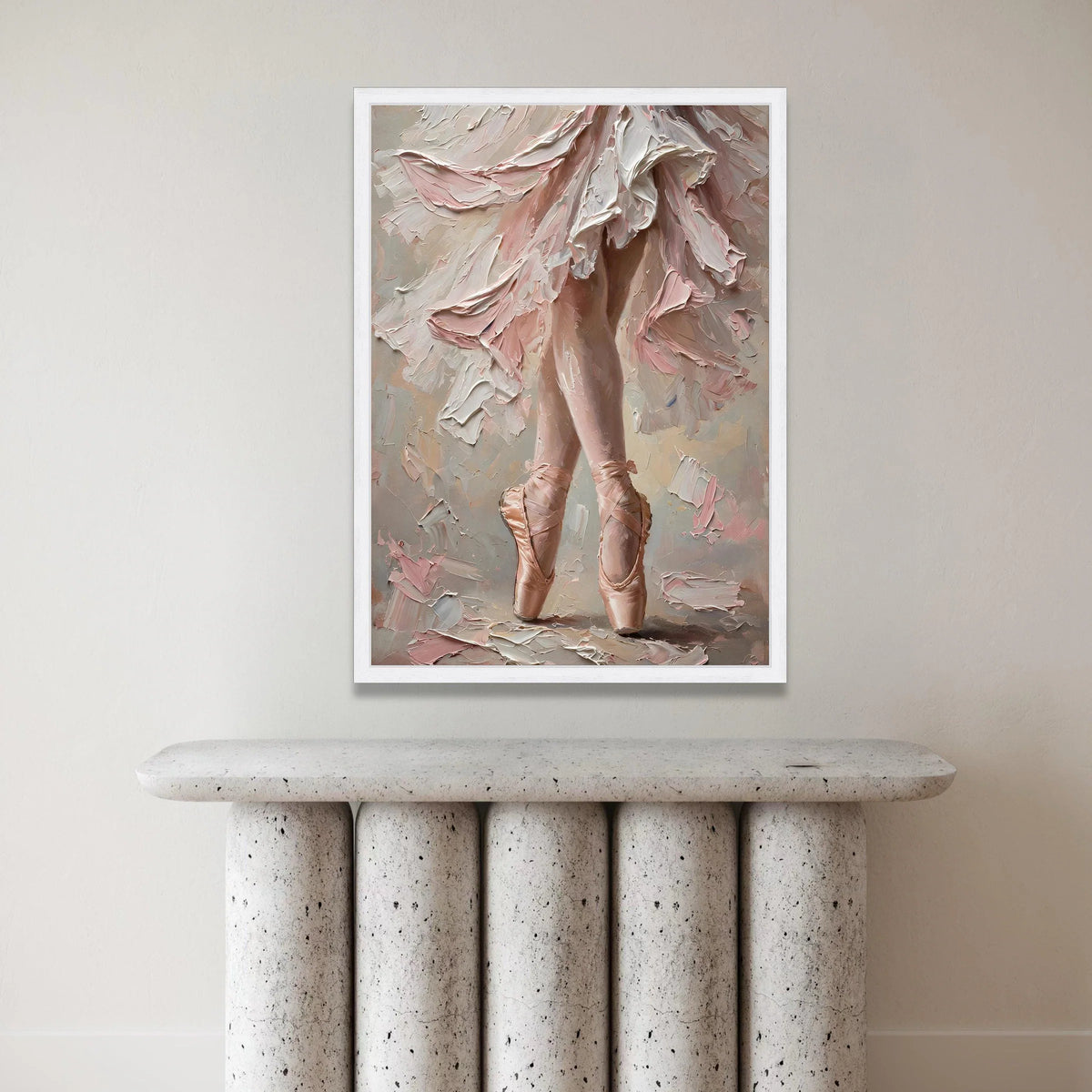Graceful Ballet Dancer Legs Canvas, Pink Tutu Dance Art, Ballet Pointe Shoes Wall Art, Contemporary Dance Canvas, Elegant Canvas Print Art