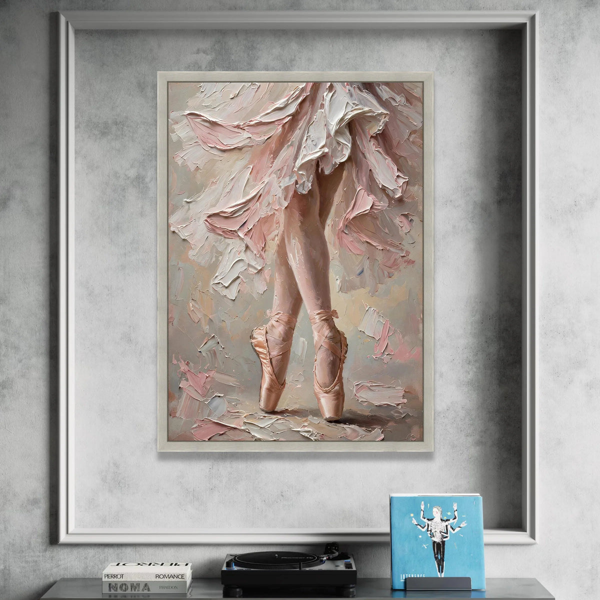 Graceful Ballet Dancer Legs Canvas, Pink Tutu Dance Art, Ballet Pointe Shoes Wall Art, Contemporary Dance Canvas, Elegant Canvas Print Art