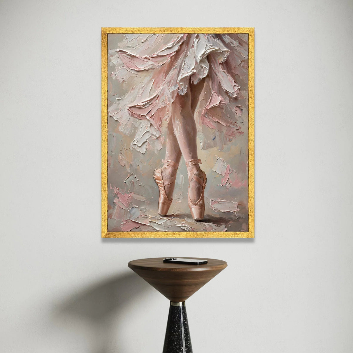 Graceful Ballet Dancer Legs Canvas, Pink Tutu Dance Art, Ballet Pointe Shoes Wall Art, Contemporary Dance Canvas, Elegant Canvas Print Art