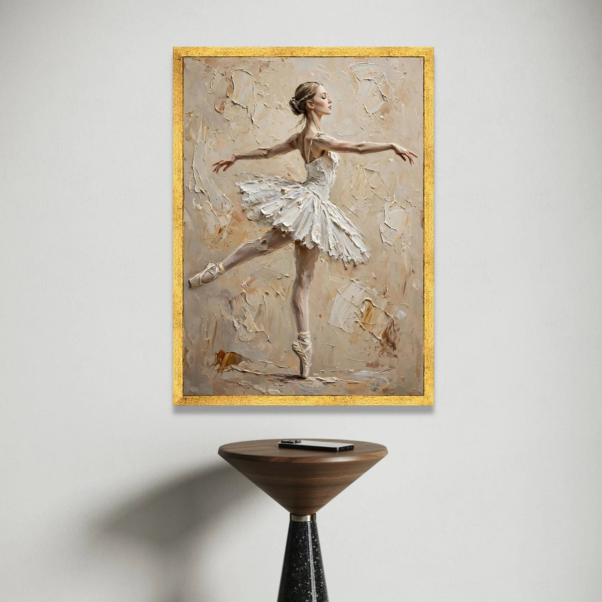 Elegant Ballerina Dance Canvas Art, Ballet Dancer Wall Decor, Graceful Movement Painting, Ballet Tutu Artwork, Home Canvas Print Art