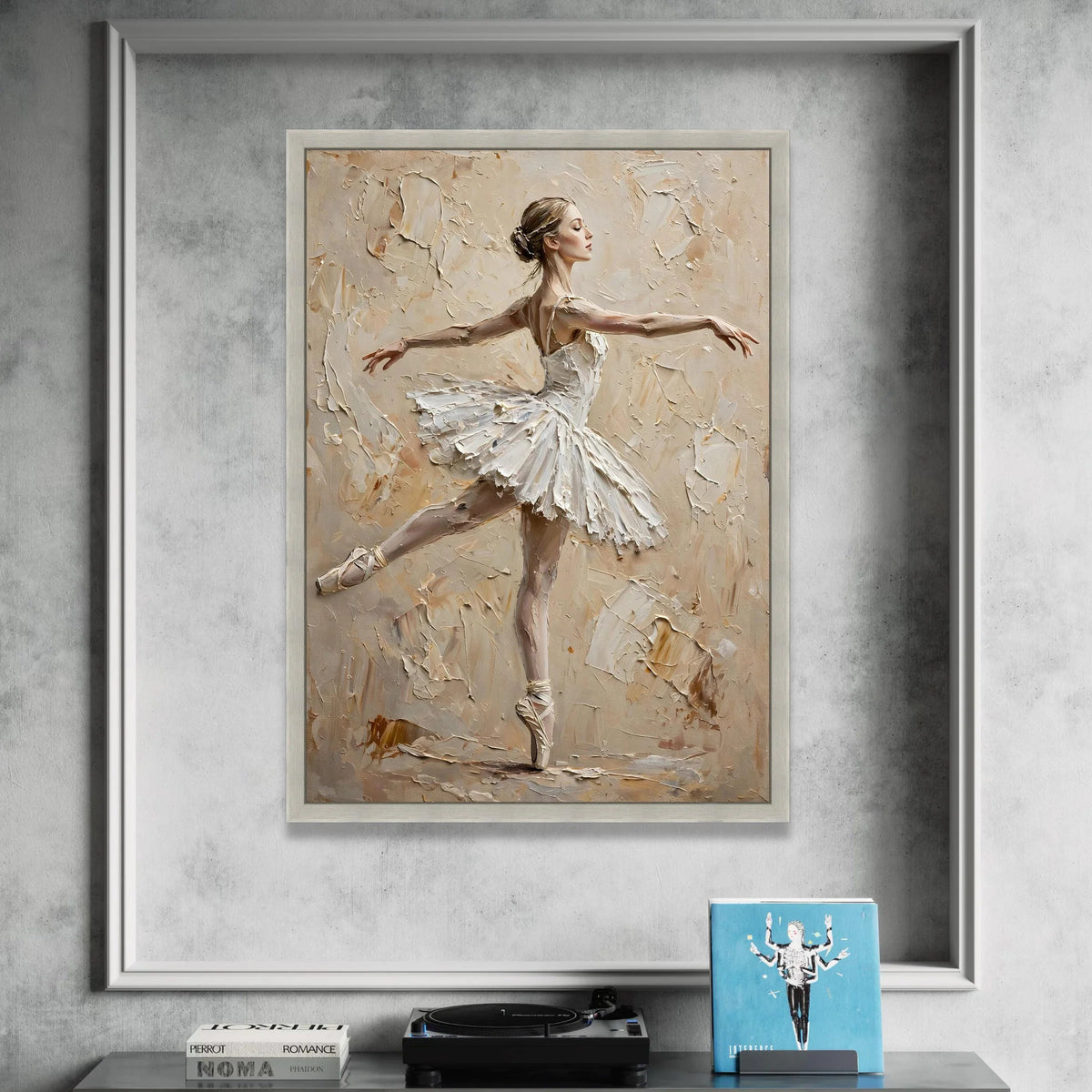 Elegant Ballerina Dance Canvas Art, Ballet Dancer Wall Decor, Graceful Movement Painting, Ballet Tutu Artwork, Home Canvas Print Art