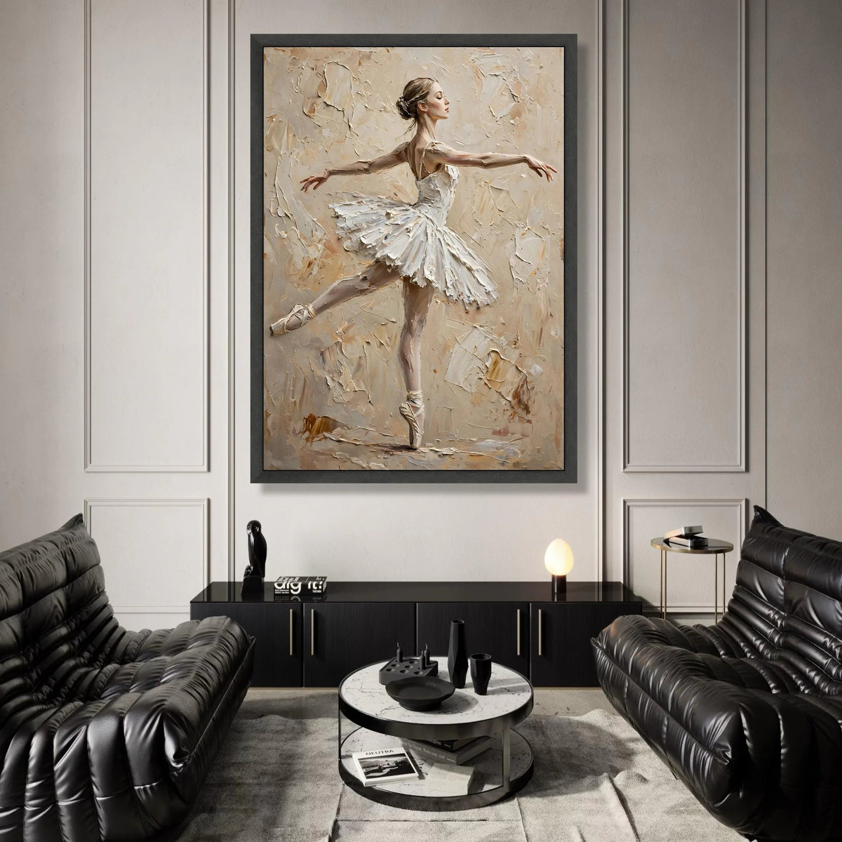 Elegant Ballerina Dance Canvas Art, Ballet Dancer Wall Decor, Graceful Movement Painting, Ballet Tutu Artwork, Home Canvas Print Art