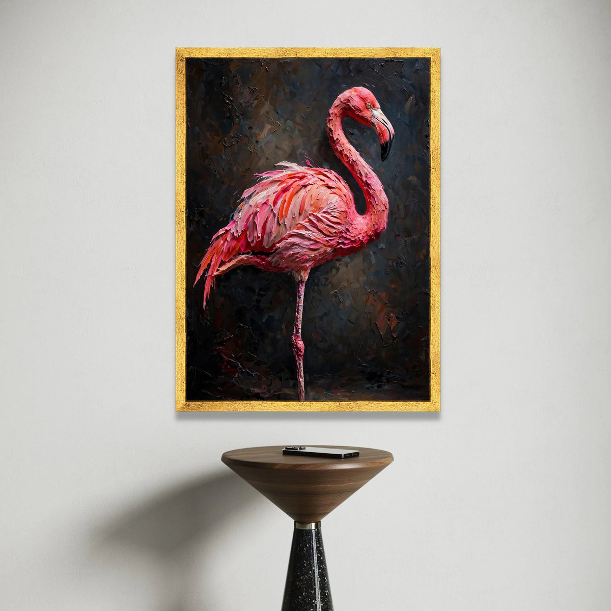 Majestic Pink Flamingo Canvas Wall Art, Tropical Bird Home Decoration, Nature Wildlife Canvas, Vibrant Animal Portrait, Canvas Print Art