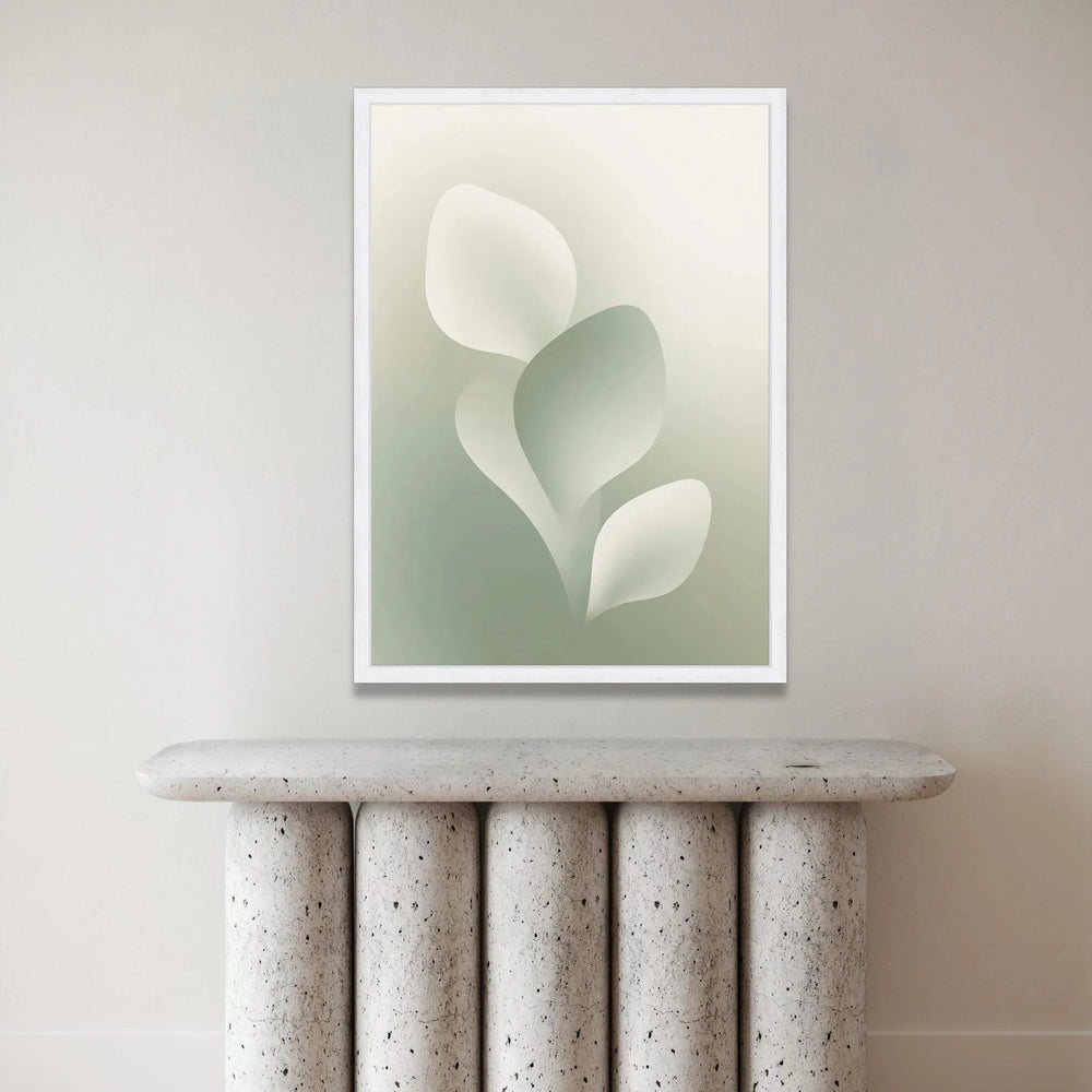 Soft Abstract Leaves Canvas, Minimalist Botanical Wall Art, Neutral Color Home Decor, Modern Canvas Print, Gentle Organic Canvas Print Art
