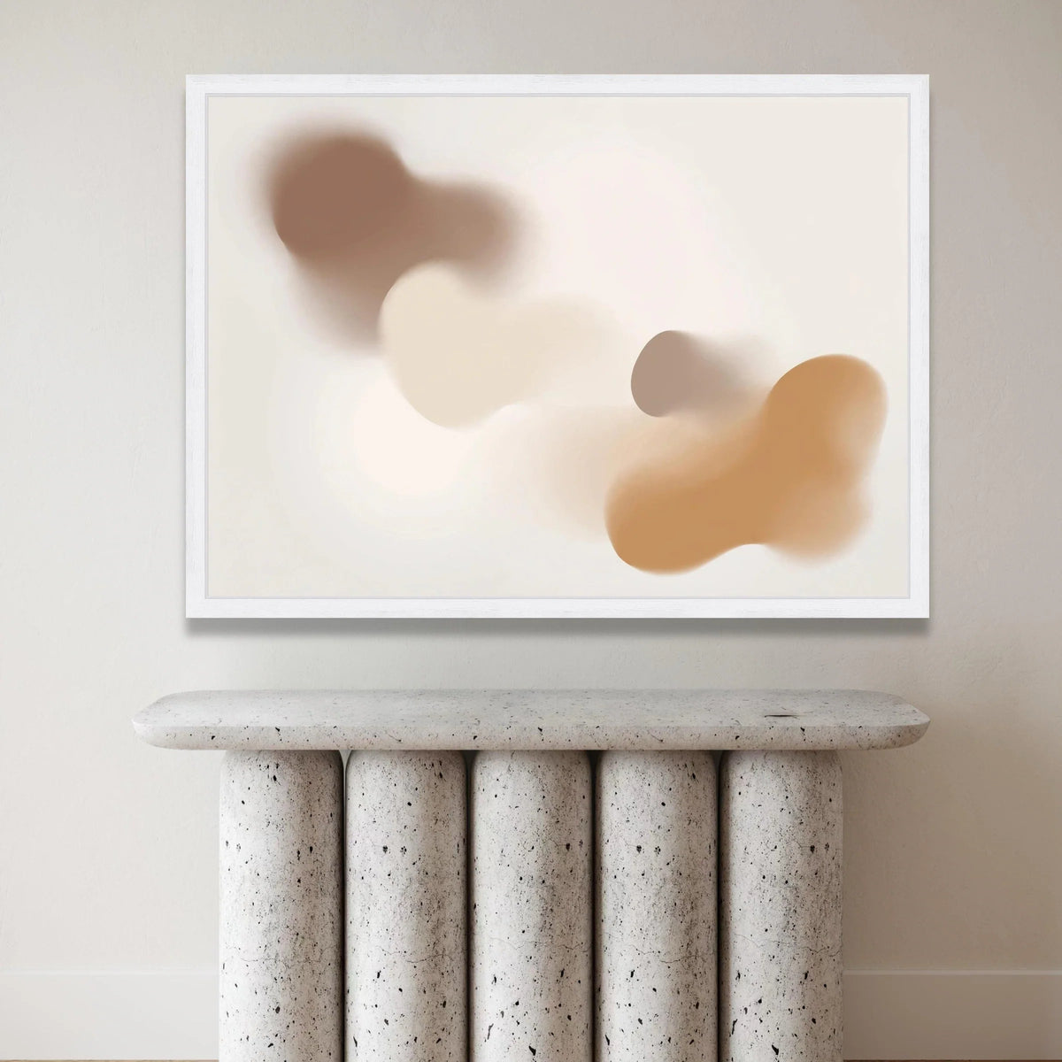 Soft Neutral Abstract Shapes Canvas, Minimalist Wall Art, Contemporary Home Decor, Subtle Earth Tone Canvas, Modern Canvas Print Art