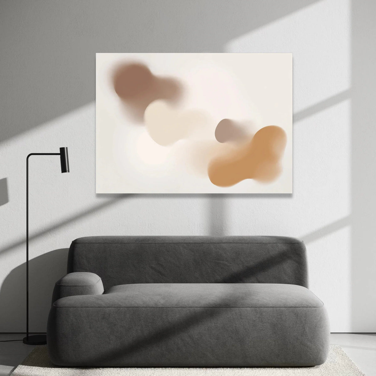 Soft Neutral Abstract Shapes Canvas, Minimalist Wall Art, Contemporary Home Decor, Subtle Earth Tone Canvas, Modern Canvas Print Art