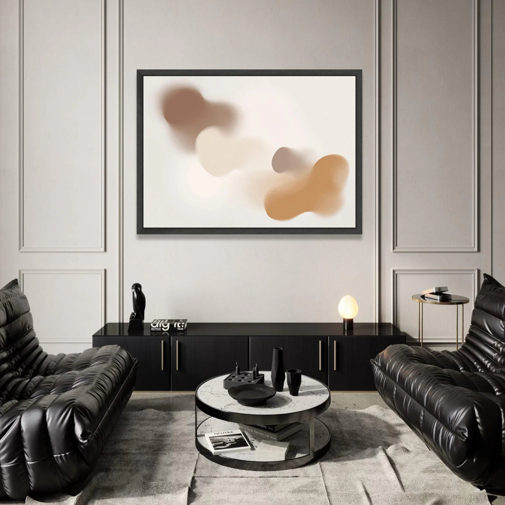 Soft Neutral Abstract Shapes Canvas, Minimalist Wall Art, Contemporary Home Decor, Subtle Earth Tone Canvas, Modern Canvas Print Art