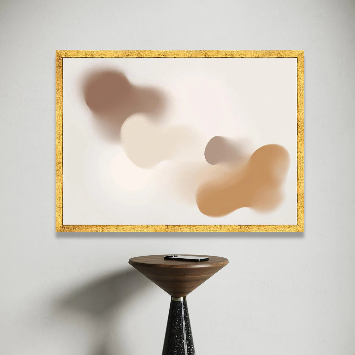 Soft Neutral Abstract Shapes Canvas, Minimalist Wall Art, Contemporary Home Decor, Subtle Earth Tone Canvas, Modern Canvas Print Art