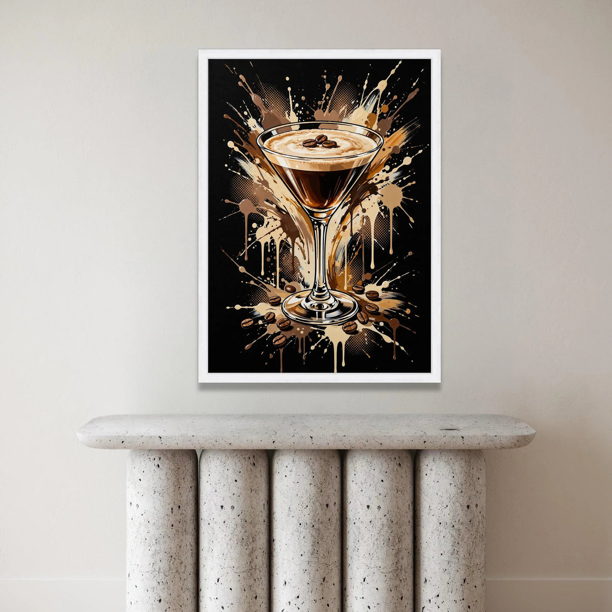 Espresso Martini Canvas Wall Art, Coffee Cocktail Illustration, Bar Drink Decor, Modern Kitchen Wall Canvas, Coffee Lover Canvas Print Art