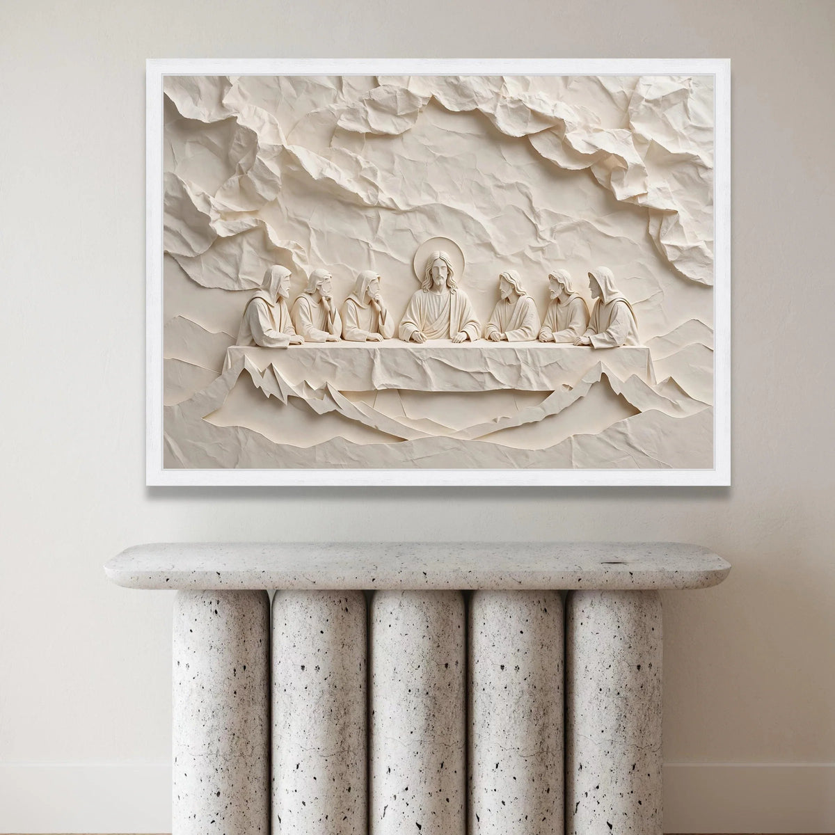 The Last Supper Canvas Wall Art, Religious Dining Scene, Jesus and Apostles Canvas, Christian Home Decoration, Spiritual Canvas Print Art