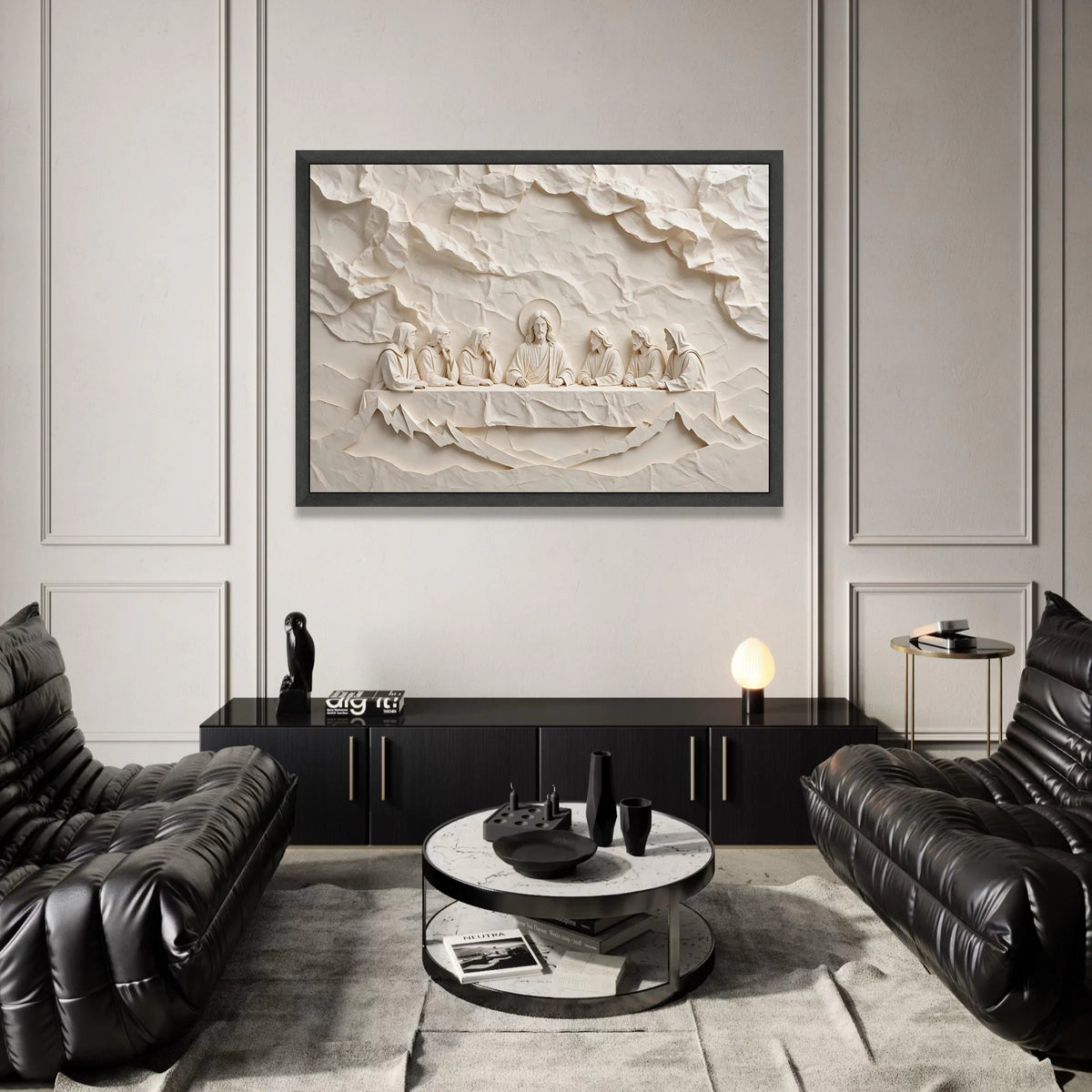 The Last Supper Canvas Wall Art, Religious Dining Scene, Jesus and Apostles Canvas, Christian Home Decoration, Spiritual Canvas Print Art