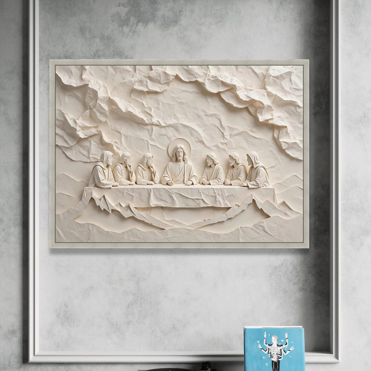 The Last Supper Canvas Wall Art, Religious Dining Scene, Jesus and Apostles Canvas, Christian Home Decoration, Spiritual Canvas Print Art