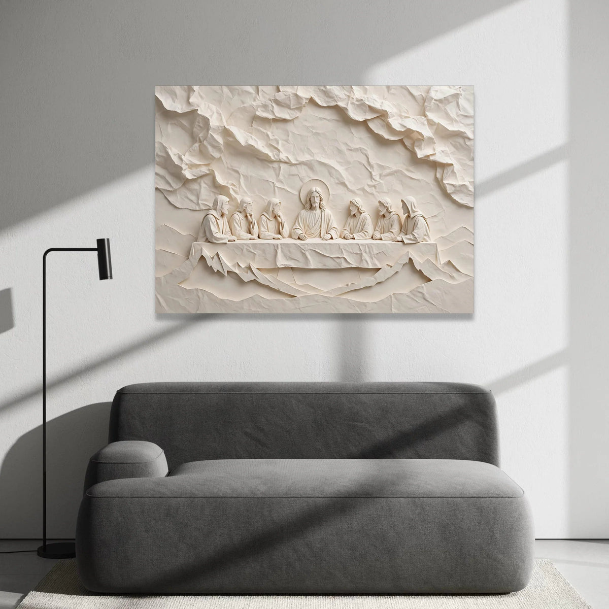 The Last Supper Canvas Wall Art, Religious Dining Scene, Jesus and Apostles Canvas, Christian Home Decoration, Spiritual Canvas Print Art