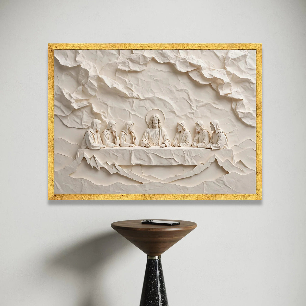 The Last Supper Canvas Wall Art, Religious Dining Scene, Jesus and Apostles Canvas, Christian Home Decoration, Spiritual Canvas Print Art