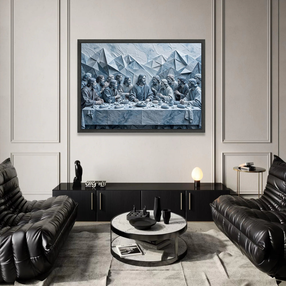 The Last Supper Canvas Wall Art, Modern Religious Decor, Jesus and Apostles Painting, Christian Spiritual Canvas, Sacred Canvas Print Art