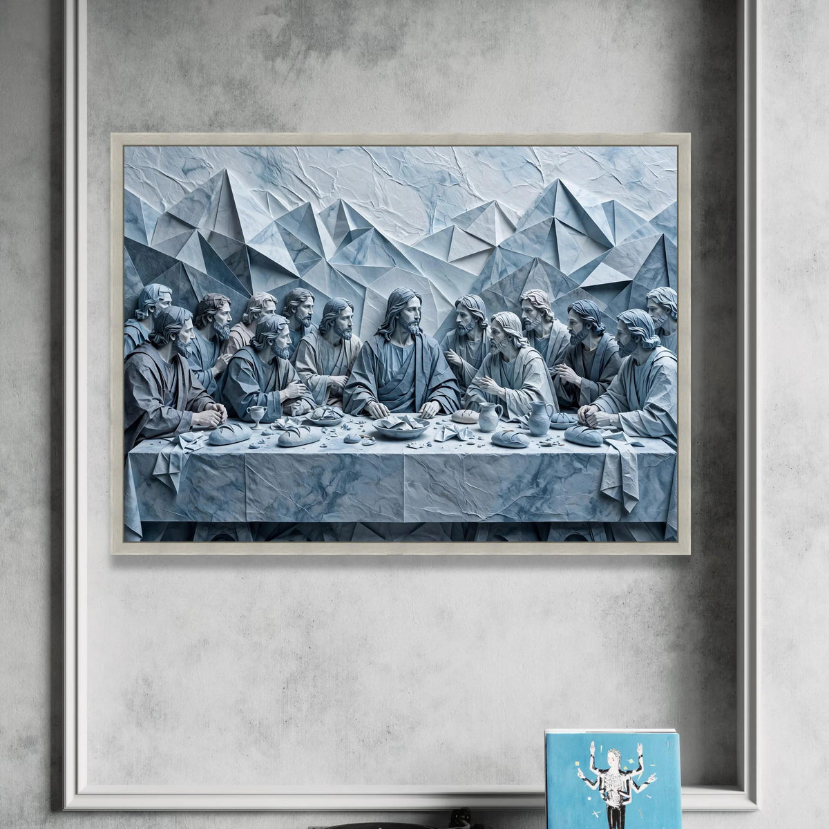 The Last Supper Canvas Wall Art, Modern Religious Decor, Jesus and Apostles Painting, Christian Spiritual Canvas, Sacred Canvas Print Art