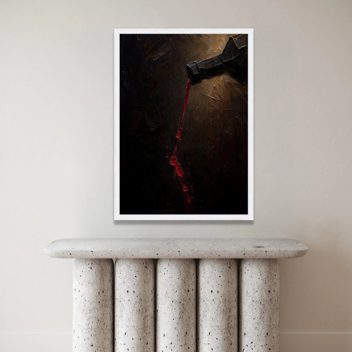 Dark Wine Pour Canvas Wall Art, Modern Abstract Beverage Painting, Rich Red Wine Flow, Kitchen Bar Decor, Ready to Hang Art Canvas Print Art