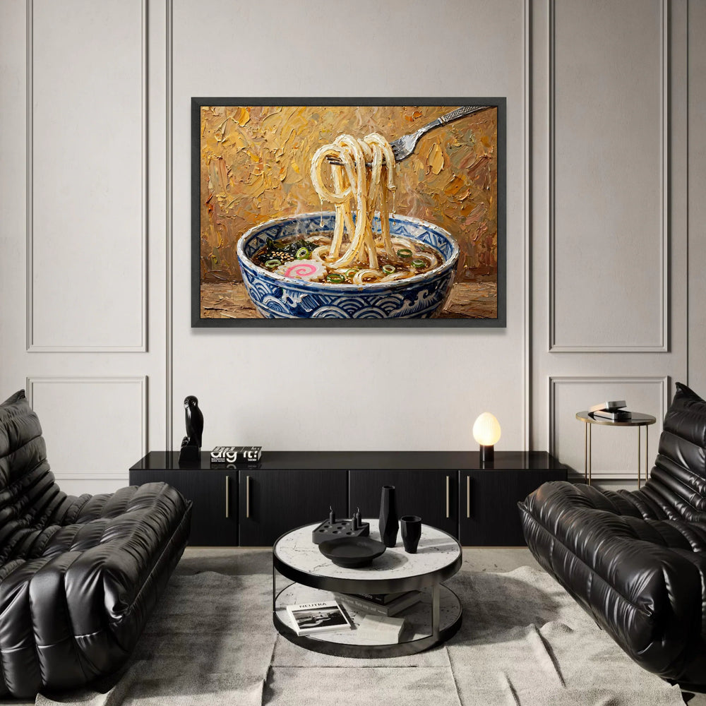 Steaming Ramen Noodles Canvas, Japanese Food Wall Art, Asian Cuisine Decoration, Kitchen Dining Room Canvas, Culinary Art Canvas Print Art