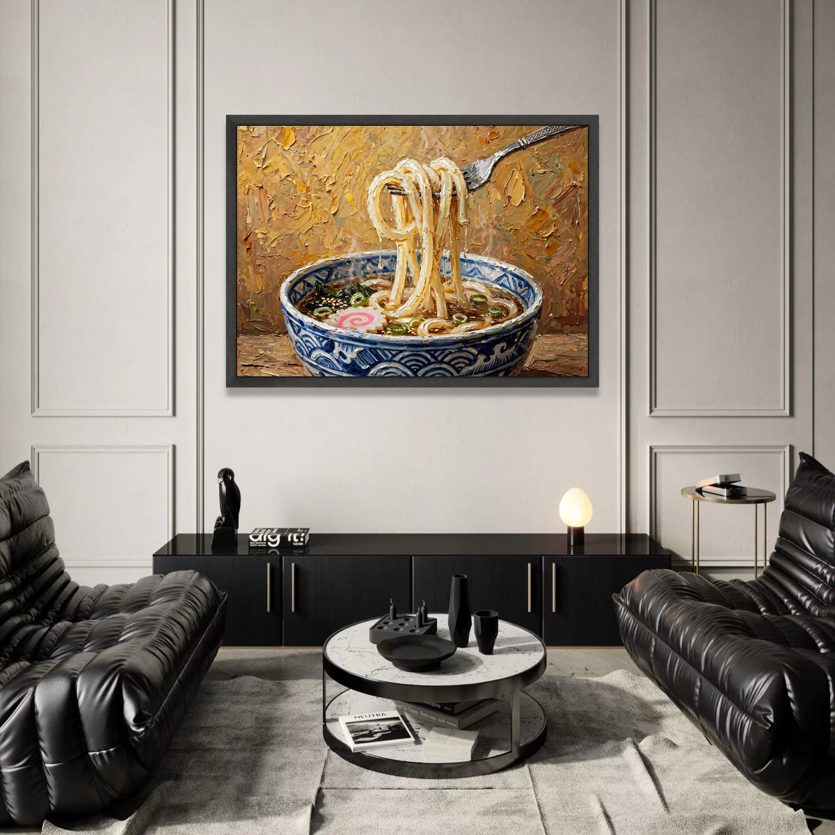 Steaming Ramen Noodles Canvas, Japanese Food Wall Art, Asian Cuisine Decoration, Kitchen Dining Room Canvas, Culinary Art Canvas Print Art