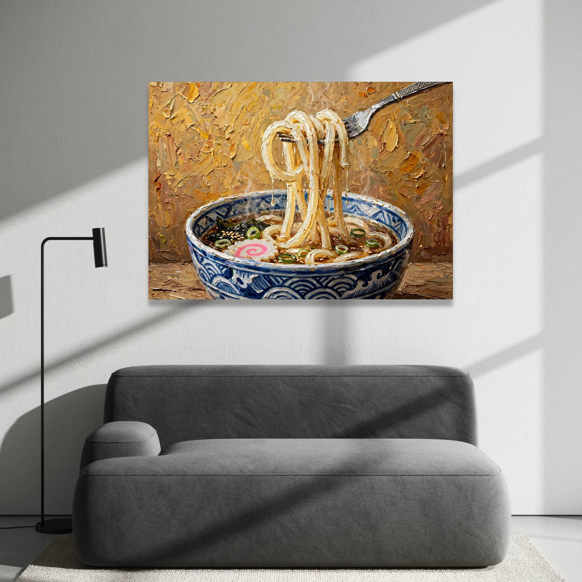 Steaming Ramen Noodles Canvas, Japanese Food Wall Art, Asian Cuisine Decoration, Kitchen Dining Room Canvas, Culinary Art Canvas Print Art