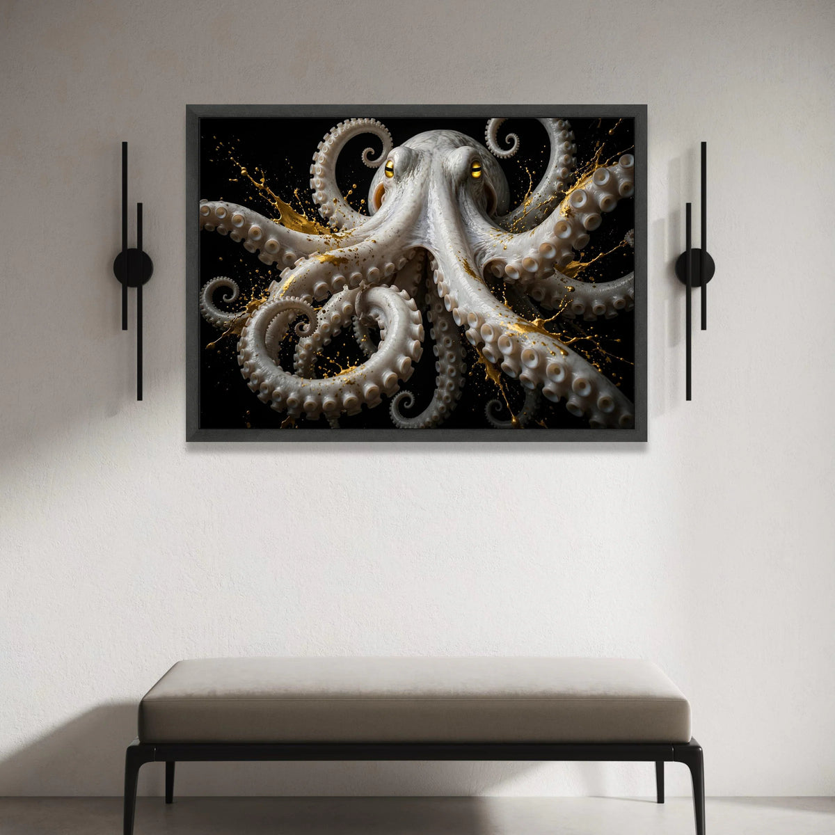 Majestic Octopus Close-Up Canvas, Marine Life Wall Art, Ocean Creature Canvas, Sea Animal Decoration, Modern Nautical Canvas Print Art