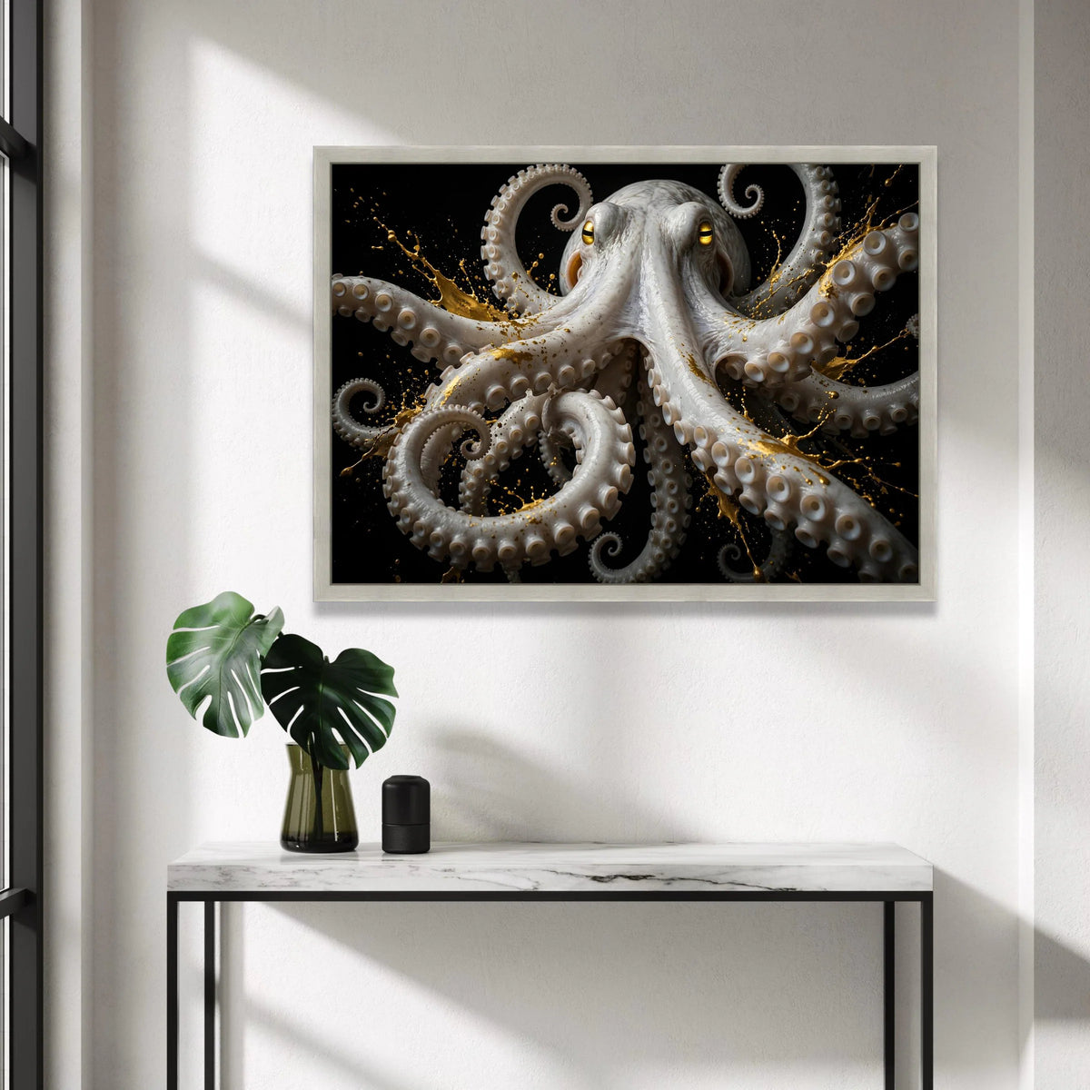 Majestic Octopus Close-Up Canvas, Marine Life Wall Art, Ocean Creature Canvas, Sea Animal Decoration, Modern Nautical Canvas Print Art