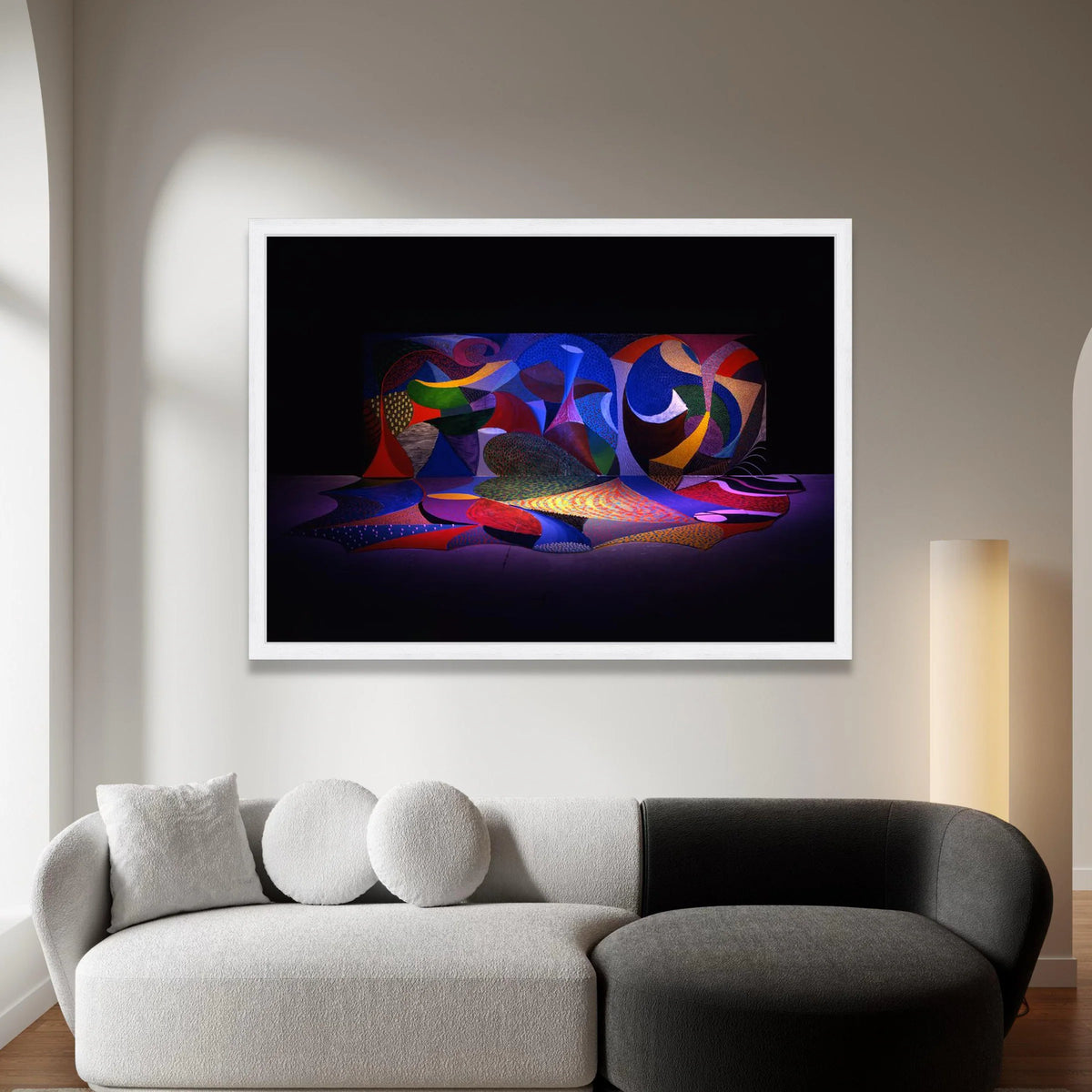 David Hockney Abstract Shapes Canvas Wall Art, Colorful Modern Art Print, Vibrant Geometric Design, Contemporary Home Canvas Print Art