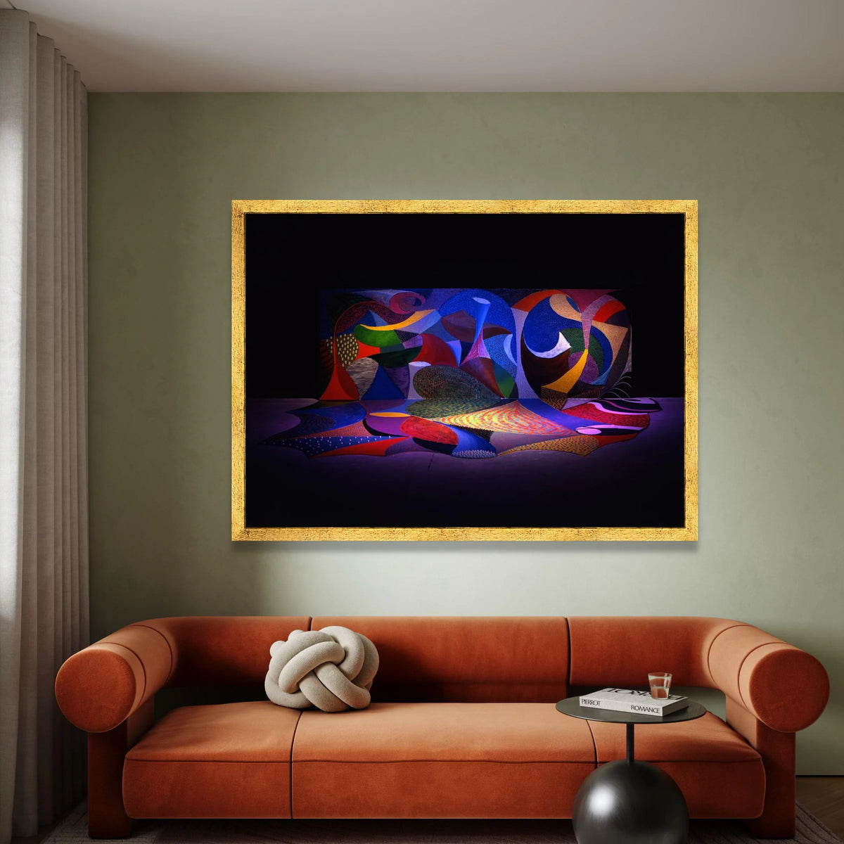David Hockney Abstract Shapes Canvas Wall Art, Colorful Modern Art Print, Vibrant Geometric Design, Contemporary Home Canvas Print Art