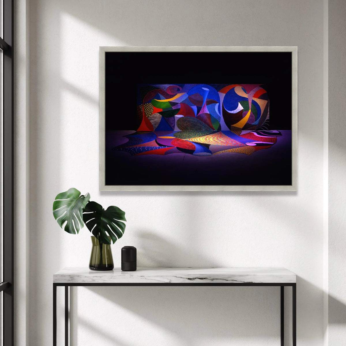 David Hockney Abstract Shapes Canvas Wall Art, Colorful Modern Art Print, Vibrant Geometric Design, Contemporary Home Canvas Print Art