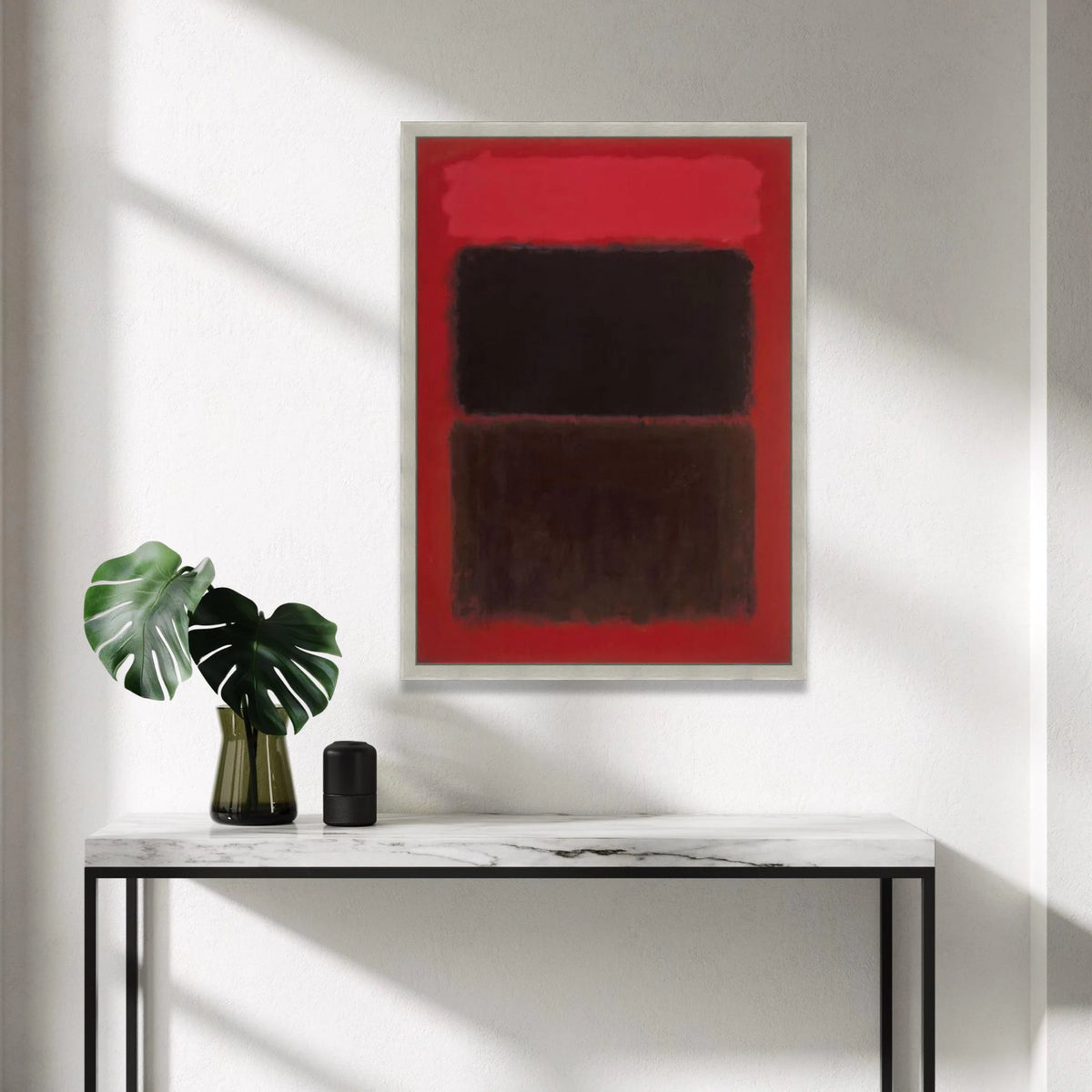 Mark Rothko Style Abstract Canvas, Red and Black Minimalist Wall Art, Modern Color Field Painting, Contemporary Home Decor, Canvas Print Art