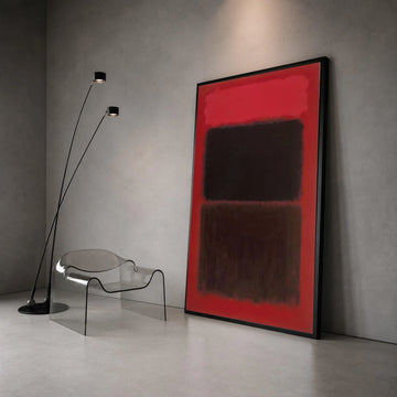 Mark Rothko Style Abstract Canvas, Red and Black Minimalist Wall Art, Modern Color Field Painting, Contemporary Home Decor, Canvas Print Art