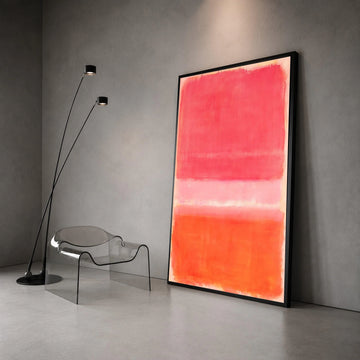 Mark Rothko Style Abstract Canvas Wall Art, Red and Orange Color Field Painting, Modern Minimalist Home Decoration Canvas Print Art