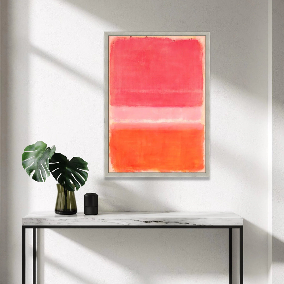 Mark Rothko Style Abstract Canvas Wall Art, Red and Orange Color Field Painting, Modern Minimalist Home Decoration Canvas Print Art