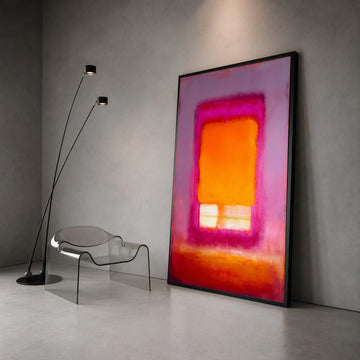 Mark Rothko Style Abstract Canvas Wall Art, Color Field Painting, Modern Expressionist Home Decor, Vibrant Orange and Pink Canvas Print Art